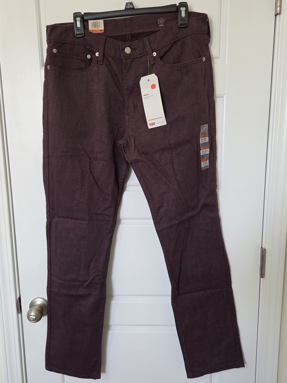 Men's Levi's Warm 511 Slim Jeans Size 34x32 NWT